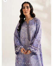Load image into Gallery viewer, Lavender Printed Embroidered Shirt (2-4 weeks delivery)