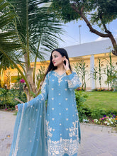 Load image into Gallery viewer, Green Chiffon 3PCS SUIT-AB