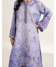 Load image into Gallery viewer, Lavender Printed Embroidered Shirt (2-4 weeks delivery)