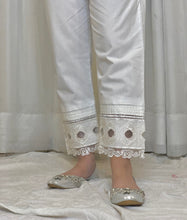 Load image into Gallery viewer, Cotton Embroidered Trouser (immediate dispatch)