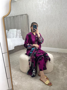 Summer Lawn Suit Purple (Immediate Dispatch)