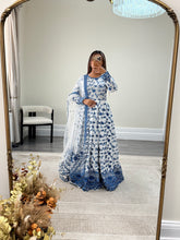 Load image into Gallery viewer, Faiza saqlain inspired lawn embroidered 3 piece suit with cotton net duppata and trouser
