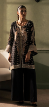 Load image into Gallery viewer, Design 2 Velvet Embroidered coord with plazzo trouser