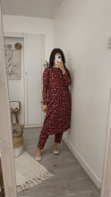 Load image into Gallery viewer, Printed Co-ord Maroon
