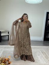 Load image into Gallery viewer, Maria B inspired heavy formal wear suit with crush trouser and organza duppata