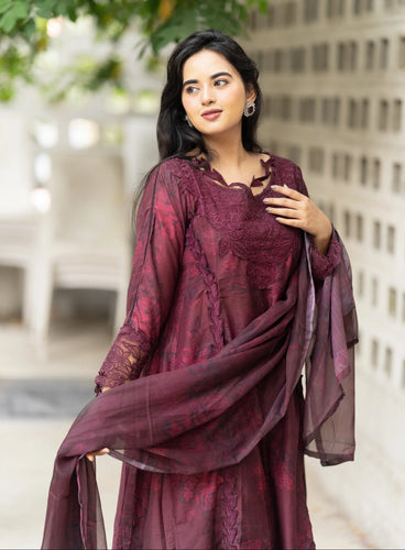 SHANZEY LAWN 3PC SUIT (immediate dispatch)