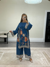 Load image into Gallery viewer, X-LARGE jacquard printed 2 piece suit set with shirt and trouser