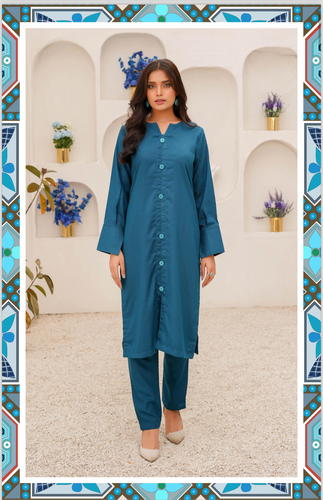 Dhanak co-ord set for winter light blue