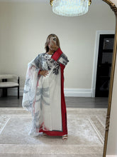 Load image into Gallery viewer, Varzah kaftan style long shirt with khadi net duppata and wide leg trouser