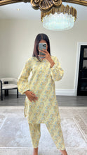 Load image into Gallery viewer, Poly cotton printed 2 piece coord with shirt and trouser.