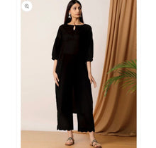 Load image into Gallery viewer, black dress with dupatta (2-4 weeks delivery)