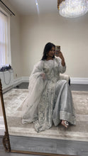 Load image into Gallery viewer, Organza handwork embroidered suit with organza duppata