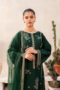 Palm Green 3Pc - Embroidered Karandi Dress (2-5 weeks delivery)