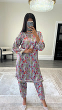 Load image into Gallery viewer, Poly cotton printed 2 piece coord with shirt and trouser.