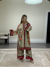 Load image into Gallery viewer, Jacquard printed 2 piece set with shirt and trouser.
