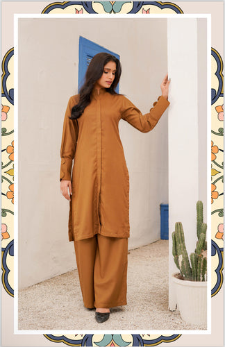 Dhanak co-ord set for olive