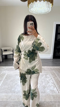 Load image into Gallery viewer, New floral coord set with side tie detailing and wide leg trouser