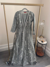 Load image into Gallery viewer, Organza handwork embroidered suit with organza duppata