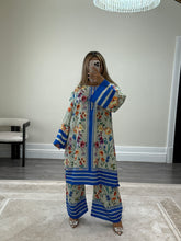 Load image into Gallery viewer, X-LARGE jacquard printed 2 piece suit set with shirt and trouser