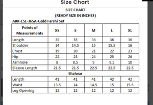 Gold Farshi Suit (2-4 weeks delivery)
