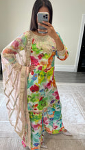 Load image into Gallery viewer, Jazmin inspired embroidered lawn suit  print with cotton net duppata