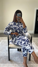 Load image into Gallery viewer, Poly cotton printed 2 piece coord with shirt and trouser.