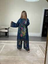 Load image into Gallery viewer, Jacquard 2 piece coord set. Shirt and trouser with printing detail. Soft jacquard fabric.