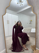 Load image into Gallery viewer, Azure Inspired plum Serene 3 piece suit (Immediate Dispatch)