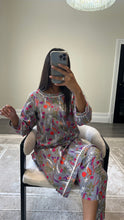 Load image into Gallery viewer, Poly cotton printed 2 piece coord with shirt and trouser.