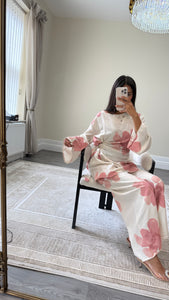 New floral coord set with side tie detailing and wide leg trouser