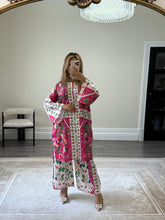 Load image into Gallery viewer, Jacquard printed 2 piece set with shirt and trouser.