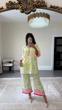 Load image into Gallery viewer, Polka lawn printed coord set with shirt and trouser Asian clothing