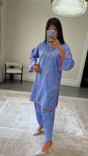 Load image into Gallery viewer, Poly cotton printed 2 piece coord with shirt and trouser.