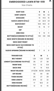 EMBROIDERED LAWN RTW-1191 (2-4 weeks delivery)