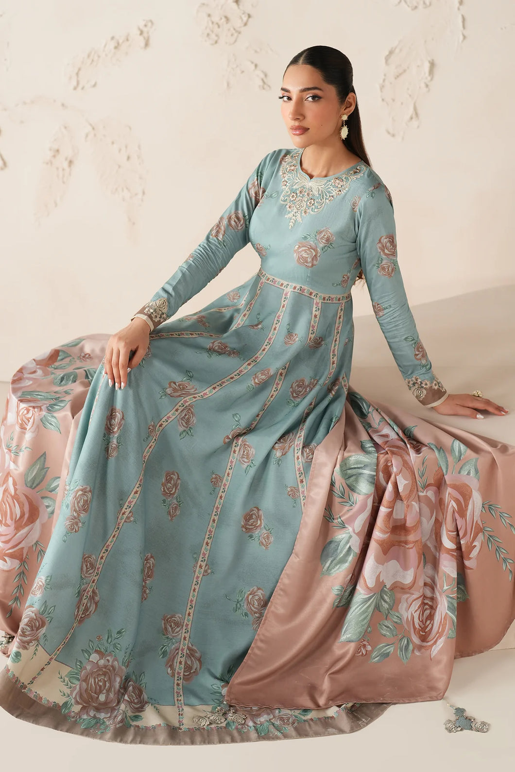 EMBROIDERED PRINTED VISCOSE PR-1200