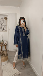 PURE EMBROIDERED JACQUARD LAWN SHIRT - Immediate Dispatch