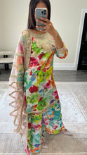Load image into Gallery viewer, Jazmin inspired embroidered lawn suit  print with cotton net duppata