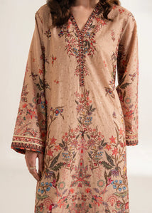 Beige Printed Embroidered Shirt (2-4 weeks delivery)