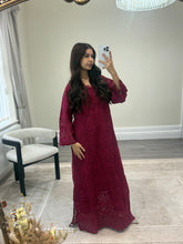 Load image into Gallery viewer, Crochet kaftan with trousrer. Eid collection