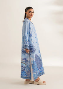 Blue Printed Embroidered Shirt (2-4 weeks delivery)
