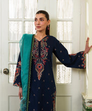 Load image into Gallery viewer, LIANA NAVY BLUE LUXURY EMBROIDERED LAWN 3PCS SET - READY TO WEAR (2-4 week’s delivery)