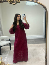 Load image into Gallery viewer, Crochet kaftan with trousrer. Eid collection
