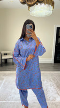 Load image into Gallery viewer, Poly cotton printed 2 piece coord with shirt and trouser.