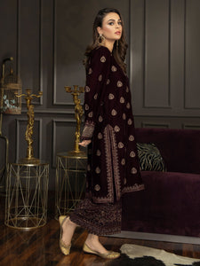 2 Piece Velvet Suit-Embroidered (Pret) (2-5 weeks delivery)