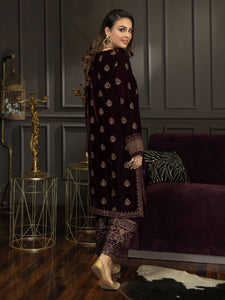 2 Piece Velvet Suit-Embroidered (Pret) (2-5 weeks delivery)