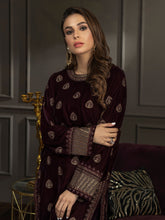 Load image into Gallery viewer, 2 Piece Velvet Suit-Embroidered (Pret) (2-5 weeks delivery)