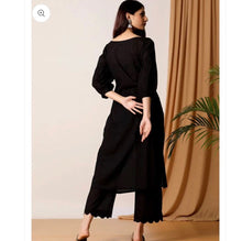 Load image into Gallery viewer, black dress with dupatta (2-4 weeks delivery)