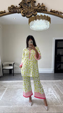 Load image into Gallery viewer, Polka lawn printed coord set with shirt and trouser Asian clothing