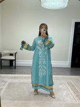 Load image into Gallery viewer, Khadi net 2 piece long shirt Coord sets
