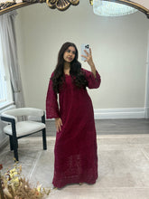 Load image into Gallery viewer, Crochet kaftan with trousrer. Eid collection